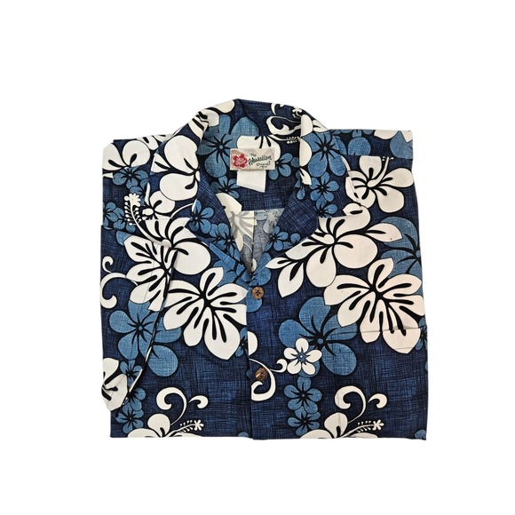 Mens Hawaiian Shirt Hilo Hattie Original Hibiscus Floral Aloha Size Medium K41 - Picture 8 of 8